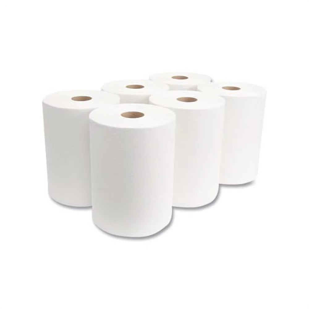 MORCON TISSUE 10 25mm Roll Towels 1-Ply, 10" x 800 ft, White, 6 Rolls/Carton