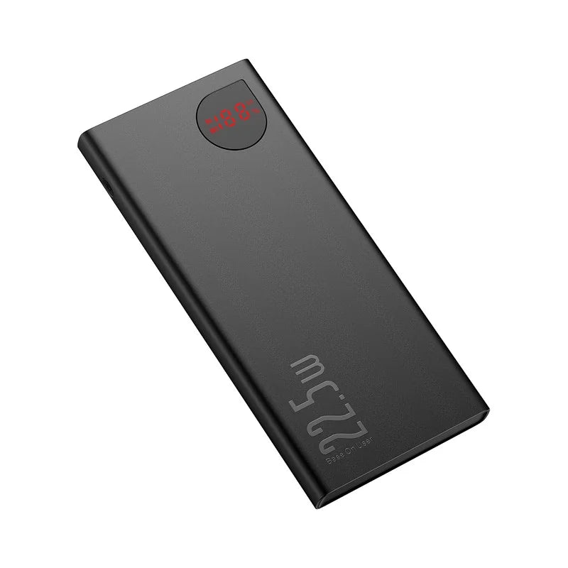 Baseus Portable Charger 10000mAh Power Bank 22.5W Fast Charging Battery Pack with Dual USB Ports, charcoal