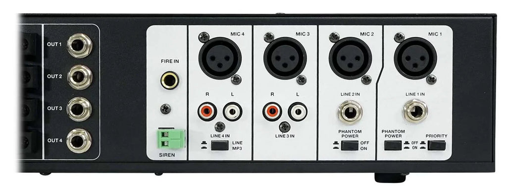 4-Zone Matrix Multi Source Commercial Amplifier+(6) JBL White Pendant Speakers