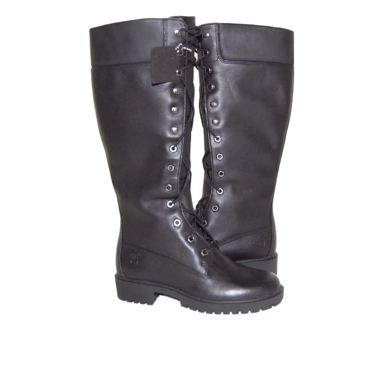 Timberland Women Premium 14 25mm ebony Medium Leather Boot 28398  Size 5 US