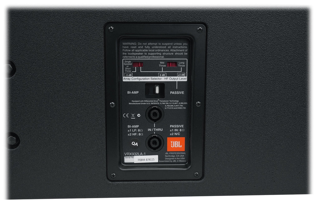 JBL VRX932LA-1 12" 800 Watt 2-Way Passive Line-Array Speaker in charcoal