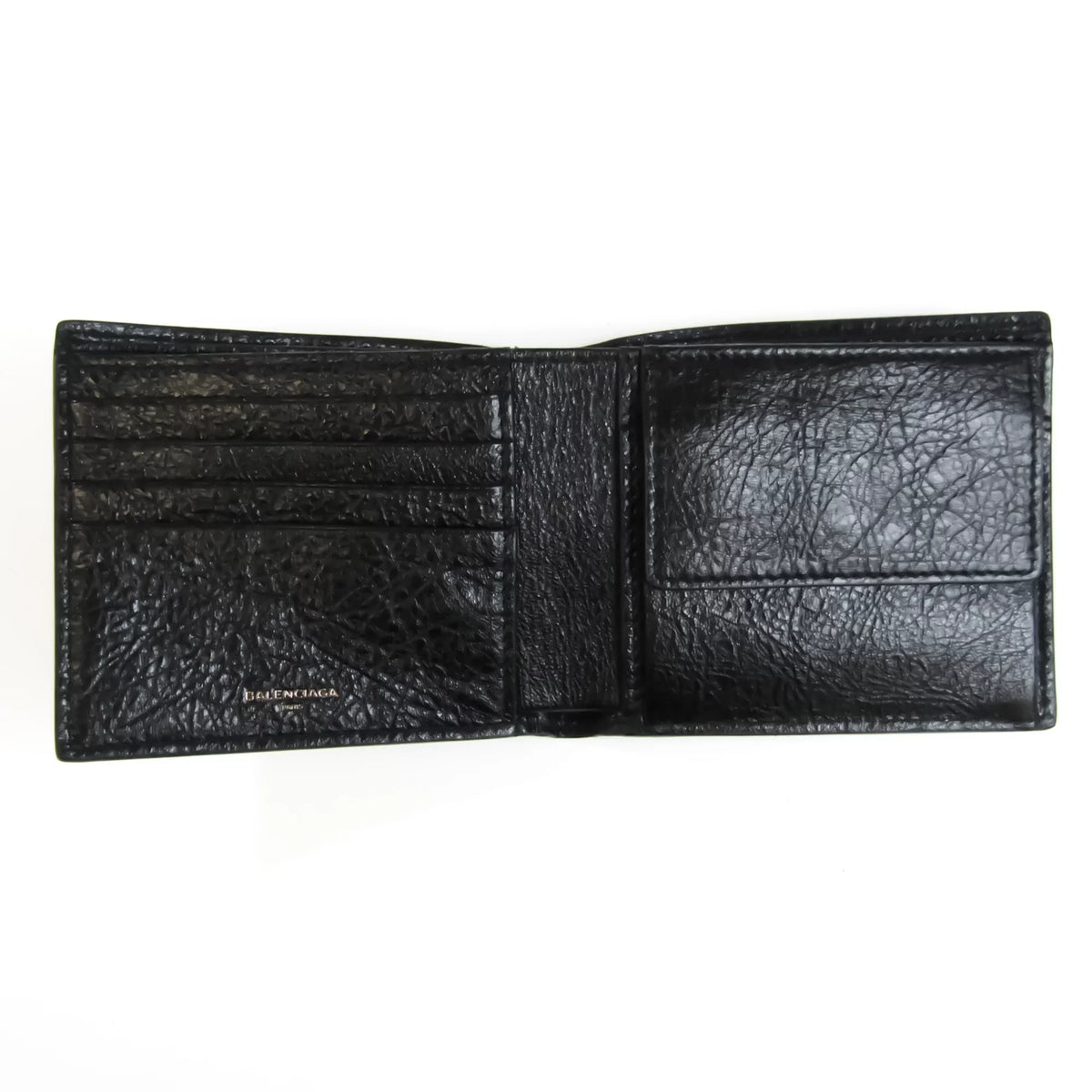 Pre-Owned Balenciaga 504934 Unisex Leather Wallet (bi-fold) charcoal (Good)