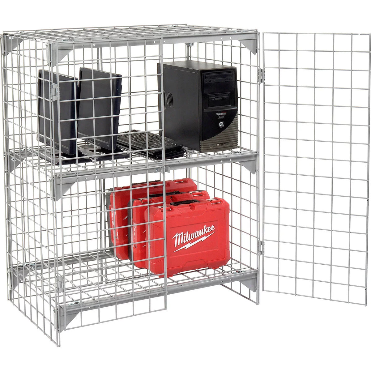 Wire Mesh Security Cage - Ventilated Locker. Global 184083 36 x 24 x 36 in