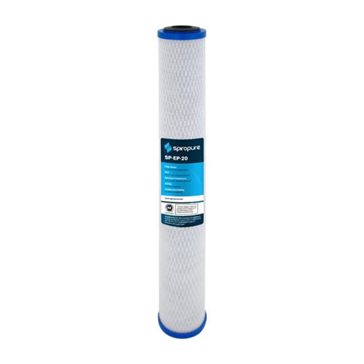 SpiroPure SP-EP-20 20 x 2.5 1 inch Carbon Water Filter Replacement, 6 Pack