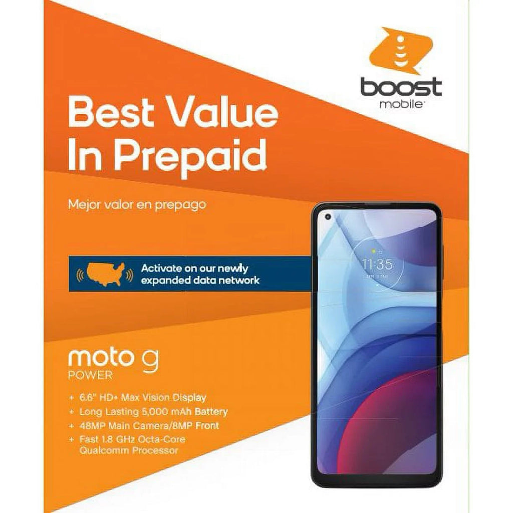 Boost Mobile | Motorola Moto G Power | 64 GB | charcoal | Prepaid Smartphone | New