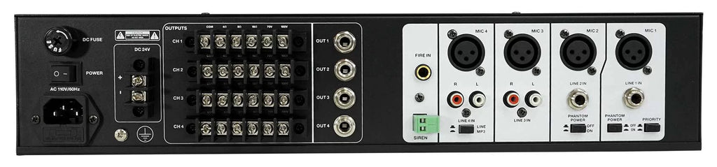 4-Zone Matrix Multi Source Commercial Amplifier+(6) JBL White Pendant Speakers