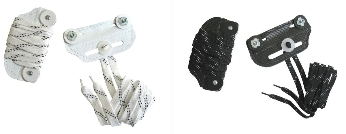 A&R Sports Hockey Goalie Slider Toe Bridge, Pair - Leather, Nylon Lace, Hardware (ebony)