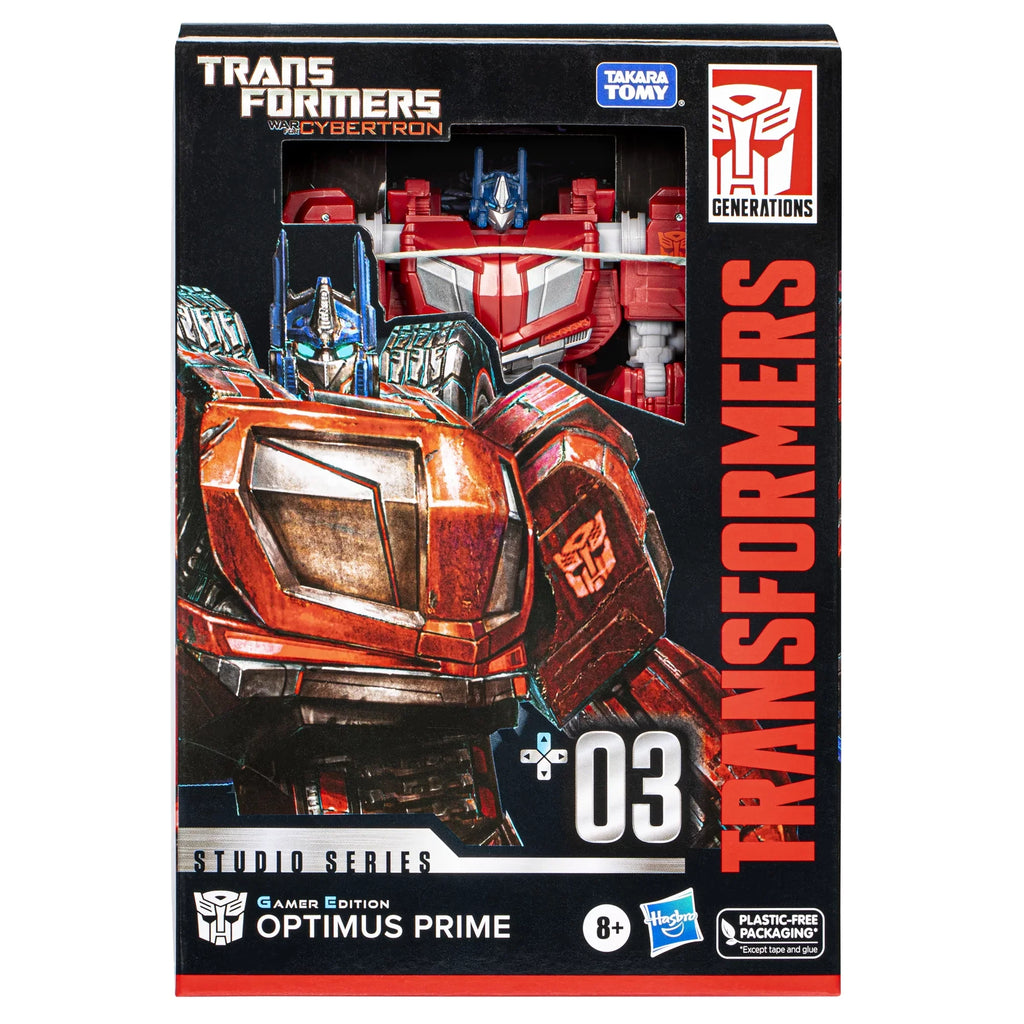 Transformers Studio Series Voyager 03 Gamer Edition Optimus Prime Converting Action Figure (6.5”)