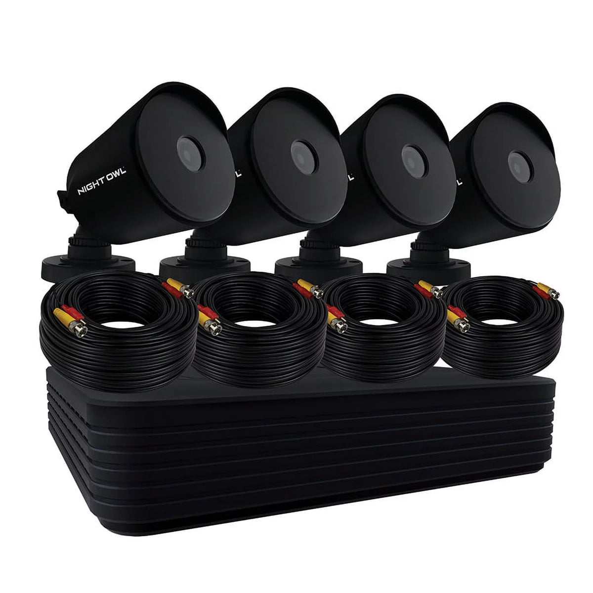 Night Owl Security Camera System CCTV, 8 Channel DVR with 1TB Hard Drive, 4 Wired 1080p HD Surveillance Bullet Cameras, Indoor Outdoor Cameras with Night Vision