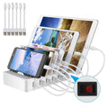 USB Charging Station for Multiple Devices - Fast Charging Organizer with 6 USB Ports Dock Cell Phone for , , Android Phone, iPhone