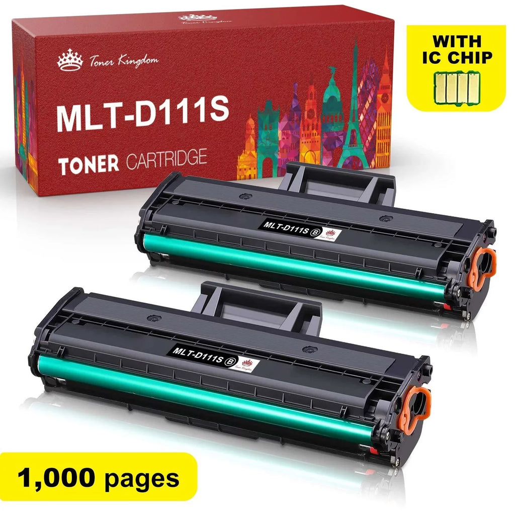 2-Pack MLT-D111S D111S 111S 111L MLT111S Compatible Toner Cartridge for  MLT-D111S 111S Xpress SLM2020W M2022W M2070FW M2024 M2026W Printer (dark)