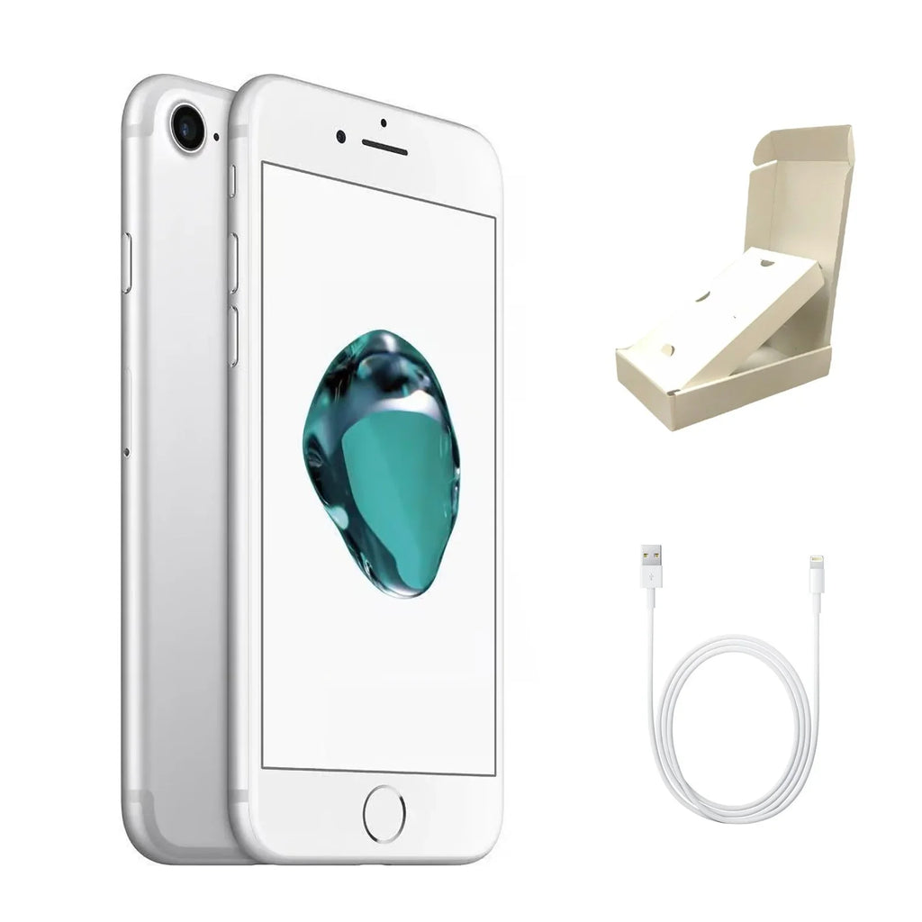 Restored  iPhone 7 A1660 (Fully Unlocked) 32GB Silver (Grade A+) w/ Gift Box (Refurbished)