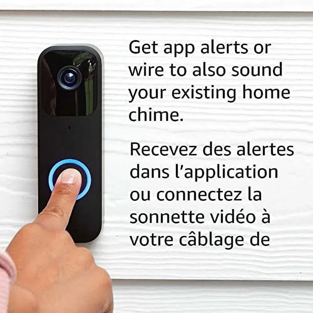 Introducing Blink Video Doorbell + Sync Module 2 | Two-way audio, HD video, motion and chime app alerts and Alexa enabled — wired or wire-free (charcoal)