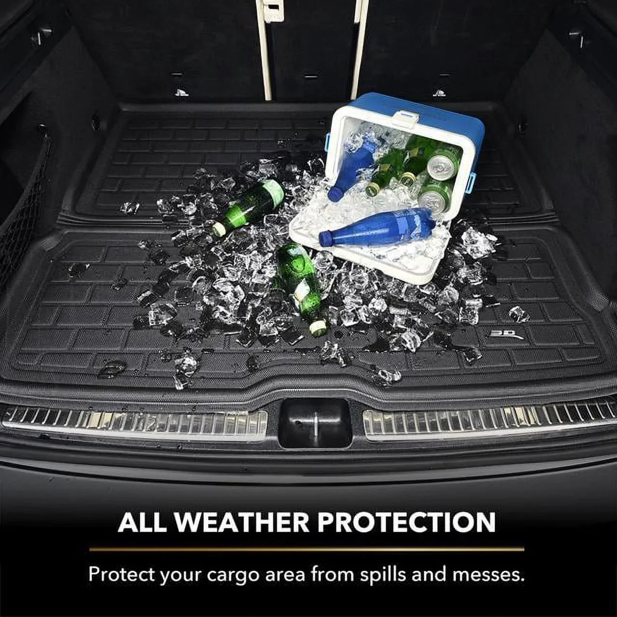 3D MAXpider KAGU Cargo Liner (dark) compatible with MERCEDES-BENZ EQS 2022-2024 - Cargo Liner