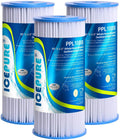 10" x 4.5" Whole House Pleated Sediment Water Filter Replacement for GE FXHSC, Culligan R50-BBSA, Pentek R50-BB, DuPont WFHDC3001, W50PEHD, GXWH40L, GXWH35F, for Well Water, Pack of 3