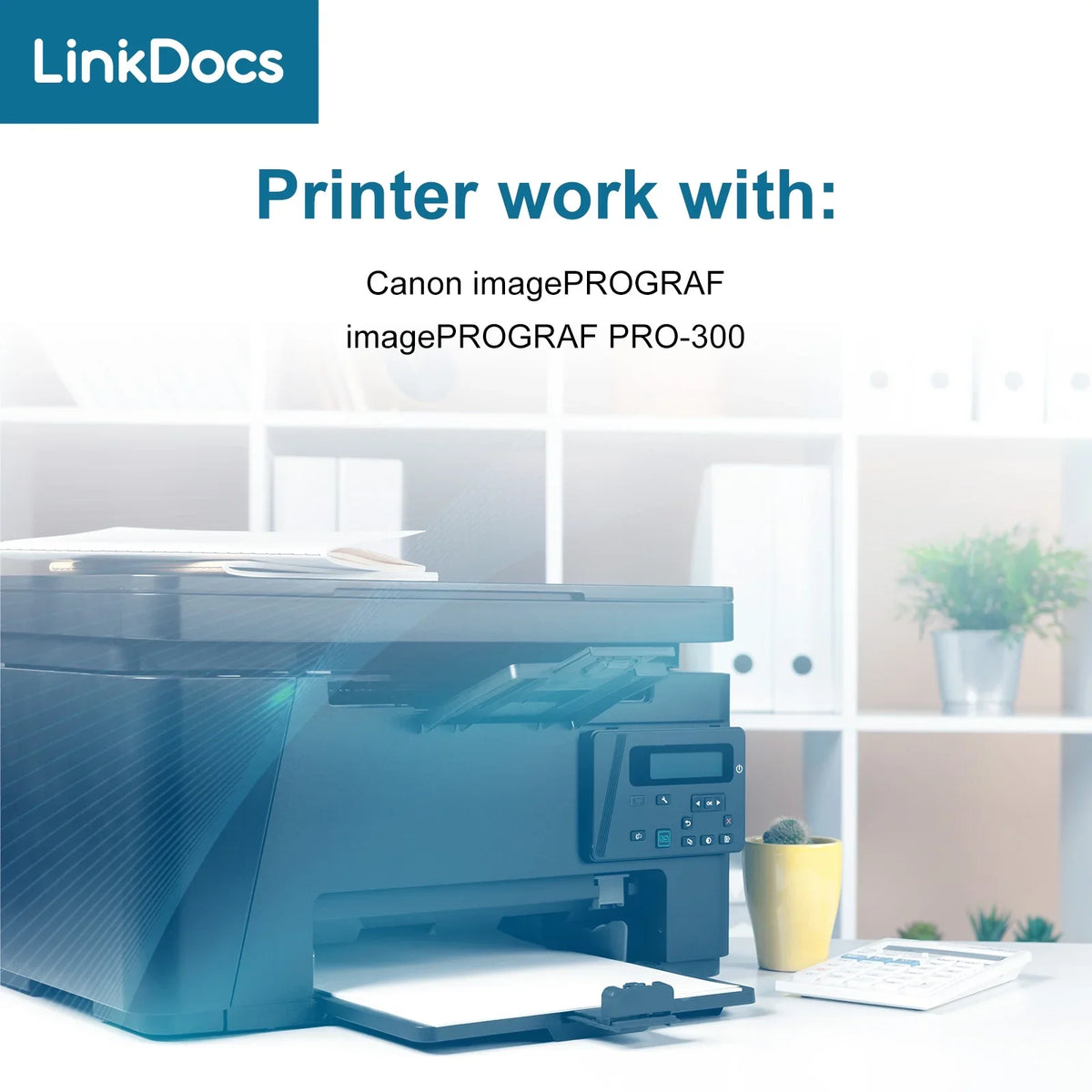 LinkDocs Compatible PFI120 PFI-120 Cyan Ink Cartridges (130ml) Replacement for  PFI120 PFI-120 PFI-120C Work for  ImagePROGRAF IPF TM-200 TM-205 TM-300 TM-305 and GP-200 GP-300 Printer