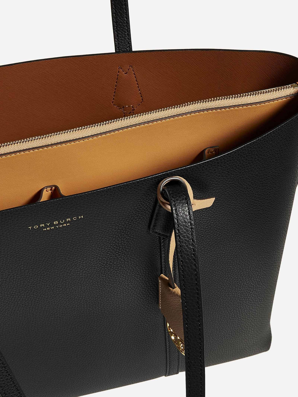Tory Burch Perry Triple Compartment Tote, ebony, 81932