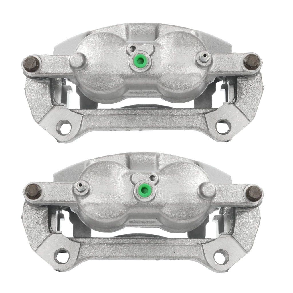 AutoShack Front New Brake Calipers Assembly with Bracket Set of 2 Driver and Passenger Side Replacement for 2012-2016 2017 2018 2019  F-150 2.7L 3.0L 3.3L 3.5L 3.7L 5.0L 6.2L V6 V8 4WD AWD RWD