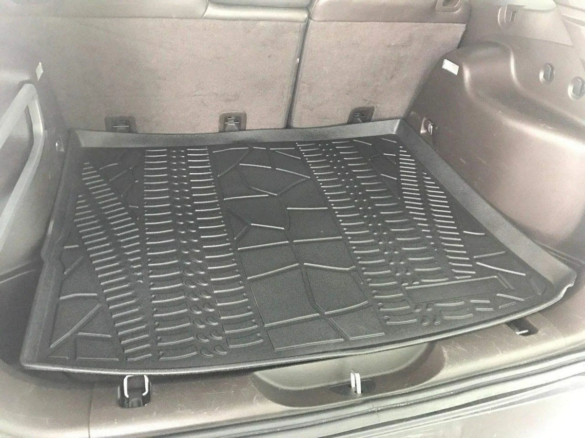 EACCESSORIES EA Cargo Liner – Trunk Mat for Jeep Cherokee 2014-2023 – Weather-Resistant Trunk Mats for Cars with Raised Lip – Non-Slip Car Trunk Mat Rubber – Easy to Install – Laser Pre-Cut Design