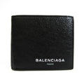 Pre-Owned Balenciaga 504934 Unisex Leather Wallet (bi-fold) charcoal (Good)