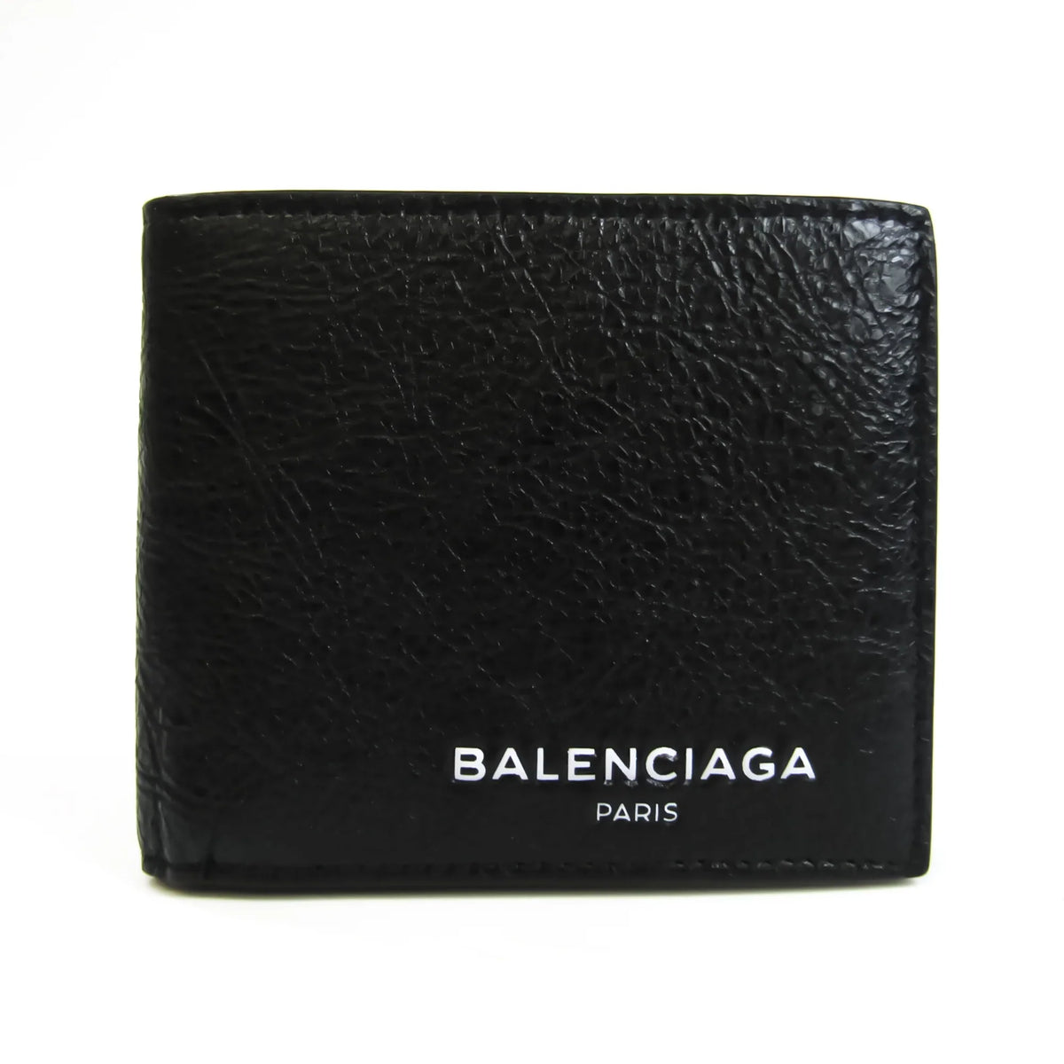 Pre-Owned Balenciaga 504934 Unisex Leather Wallet (bi-fold) charcoal (Good)