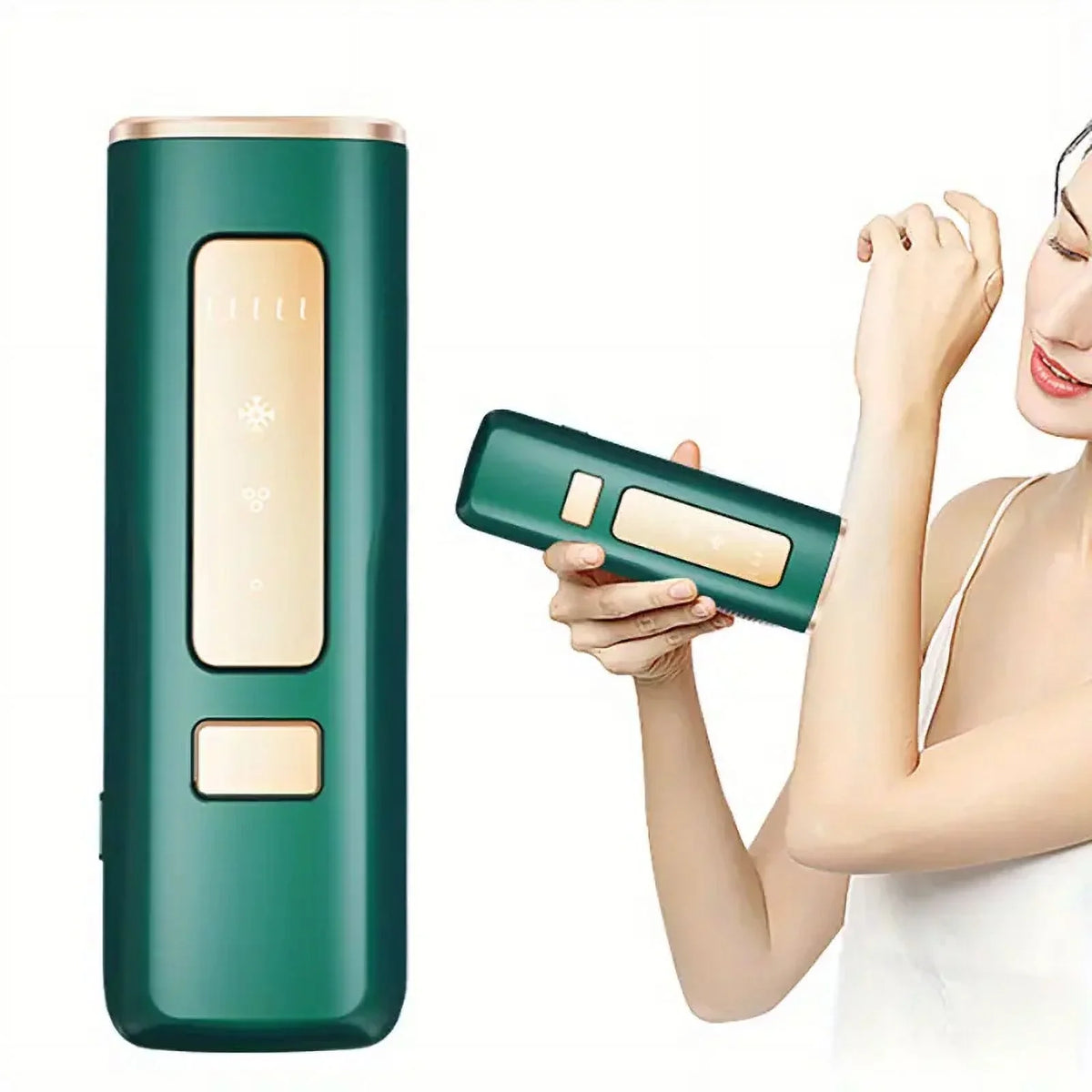 VQJTCVLY Laser Hair Removal, Painless Laser Hair Removal, Nearly Painless, Flawless Facial Hair Remover, Long-Lasting Result Safe for Reducing in Hair Growth for Body & Face, Green