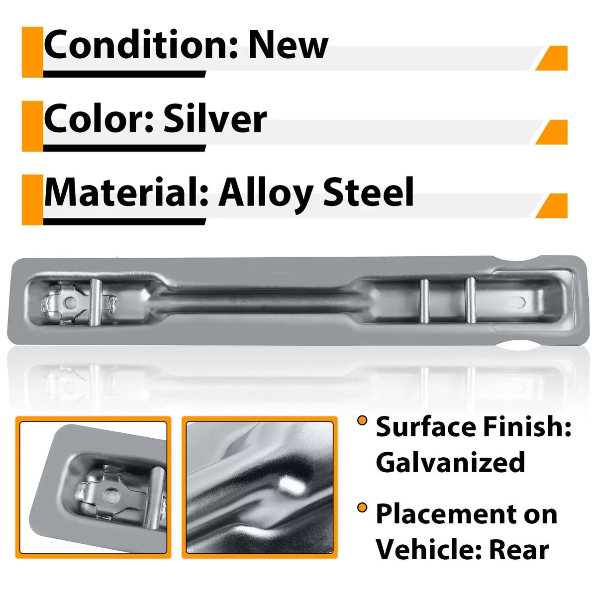 KOJEM Rear Seat Brackets Fit for 2007-2018 Mercedes Benz Sprinter Models Set of 3 Steel Silvery