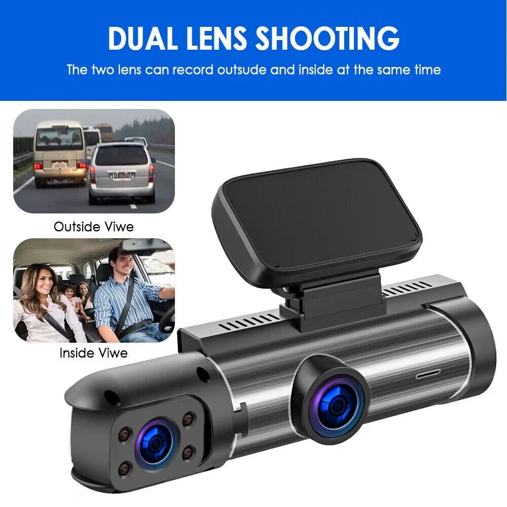 Paddsun Car DVR Recorder - 3.16-25mm Night Vision Dual Lens Camera for Enhanced Safety
