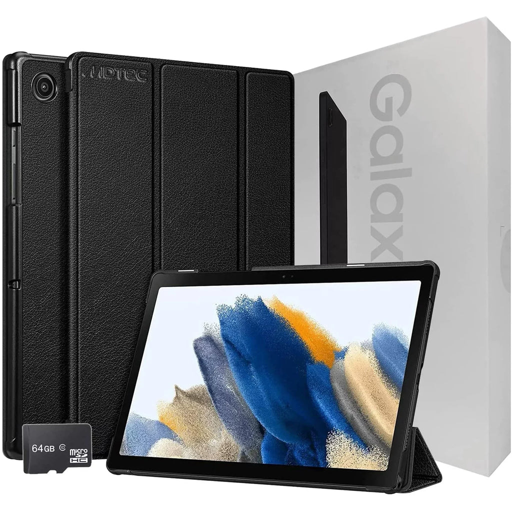 Galaxy Tab A8 Tablet 10.5 inch with Hard Case 32GB and 64GB MicroSD Card Wi Fi International Gray