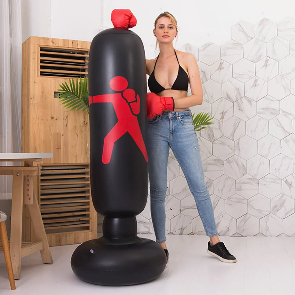 Andoer 5.2ft Inflatable Punching Bag, polyvinyl chloride Boxing Bag for Fitness Training, Boxing Target Bag