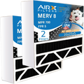 20x25x5 Air Filter Odor Eliminator Carbon Filter MERV 8 Comparable to MPR 700 & FPR 5 Compatible with Bryant Carrier FILXXCAR0020 2 Pack by AIRX FILTERS WICKED CLEAN AIR.