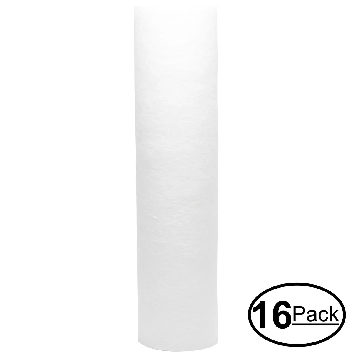 16-Pack Replacement for Crystal Quest CQE-IN-00311 Polypropylene Sediment Filter - Universal 10-25mm 5-Micron Cartridge for CRYSTAL QUEST Voyager Water Filter System - Denali Pure Brand