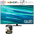 Restored  QN55Q80AA 55 inch QLED 4K UHD Smart TV (2021) Bundle with 2 Year Premium Extended Protection Plan (Refurbished)