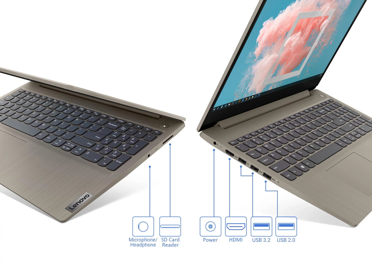 IdeaPad 3i Laptop, 15.6" FHD Display,  Core i3-1115G4 Upto 4.1GHz, 12GB RAM, 256GB NVMe SSD, HDMI, Card Reader, Wi-Fi, Bluetooth, Windows 11 Home S