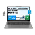 2021 Ideapad 3 15.6" FHD Touchscreen Laptop Computer,  Core i5-1135G7, 20GB RAM, 512GB PCIe SSD, Backlit Keyboard, Iris Xe Graphics, HD Webcam, Dolby Audio, Win 11S, Grey, 32GB USB Card