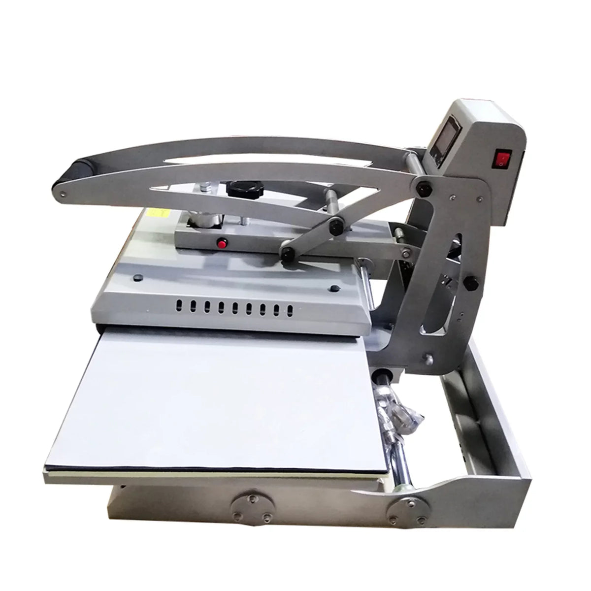 INTBUYING 15x15in Flat Heat Press Machine Double Station Magnetic Heat Sublimation Transfer Cloth Bag Printing