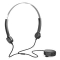 Bone Conduction Headsets Wired Headphones Sound Pick-up AUX IN ebony
