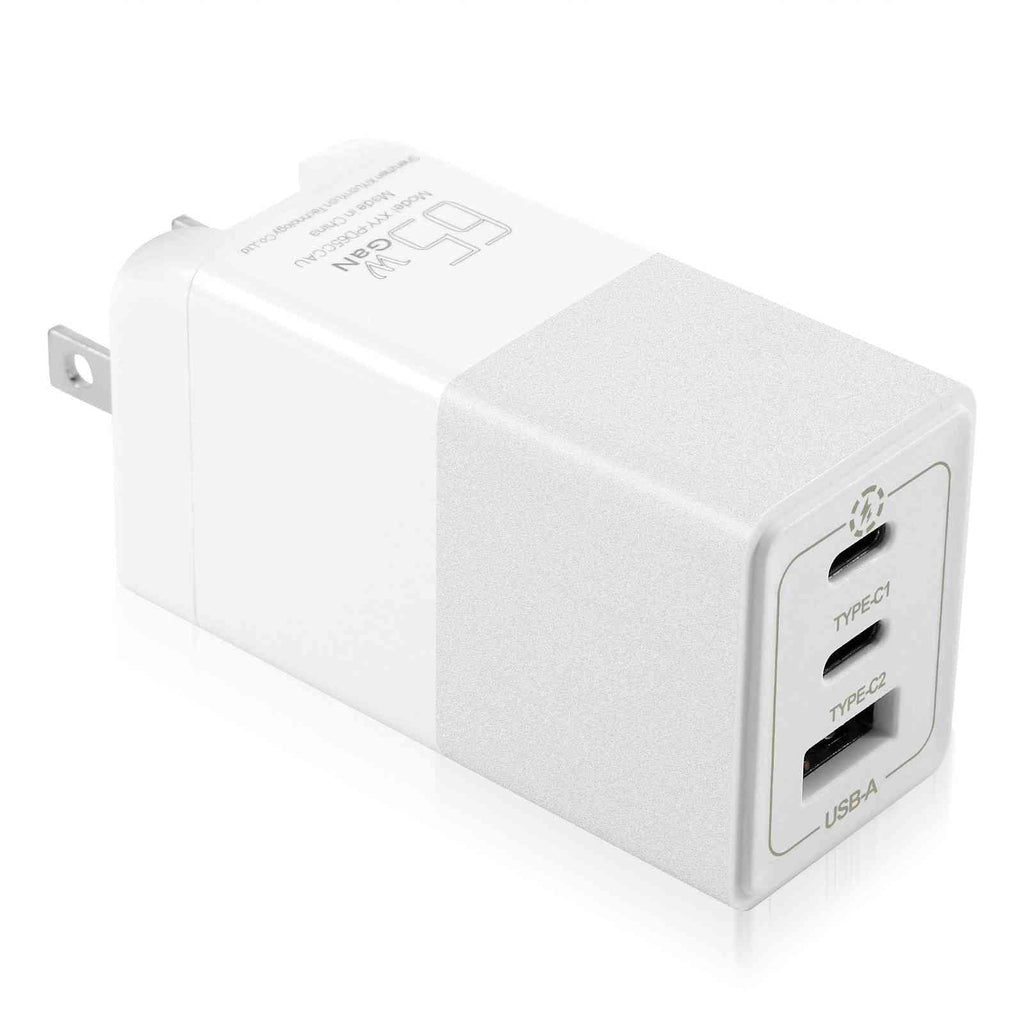 UrbanX 65W Fast Travel Charger with 3 Ports USB & Dual USB-C High-Speed Charging Compatible with Ulefone Power Armor 16 Pro/Armor 15/Power Armor 14 Pro/Power Armor 14/Armor 12 5G, iPhone,