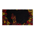 Pardon My Fro Harlem ebony Large Plush Cotton Beach Towel for Women 30" x 60", 1 Piece