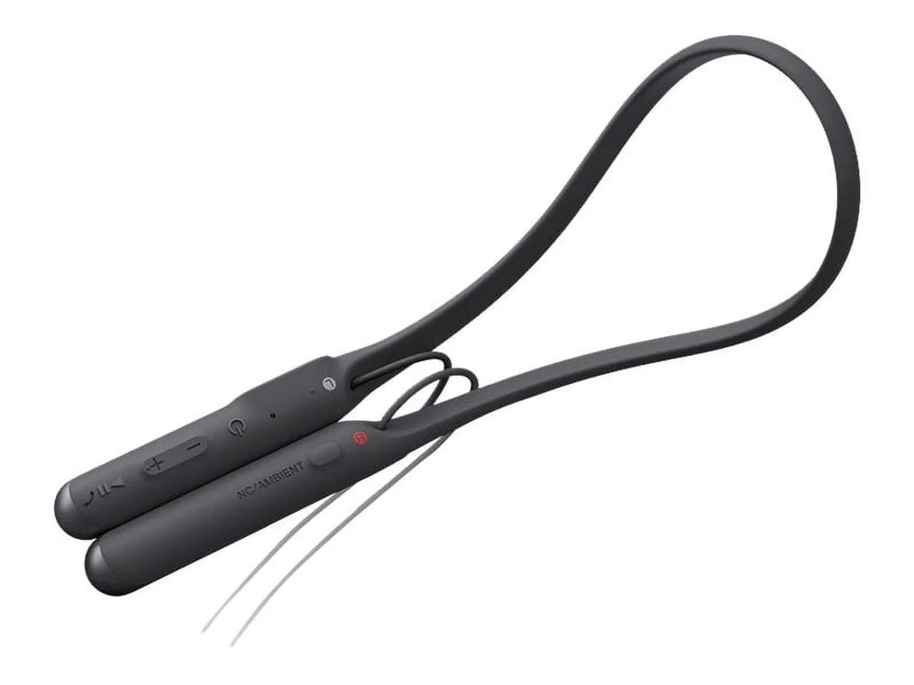 WI-C600N - Earphones with mic - in-ear - behind-the-neck mount - Bluetooth - wireless - NFC - active noise canceling - ebony