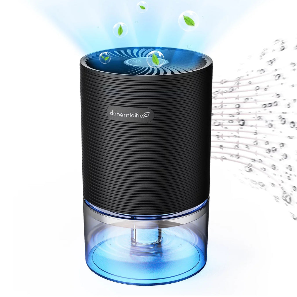 Alrocket Small Dehumidifiers for Bedroom 27oz with Auto-off,7 Colors LED Light up to 215 sq.ft-charcoal
