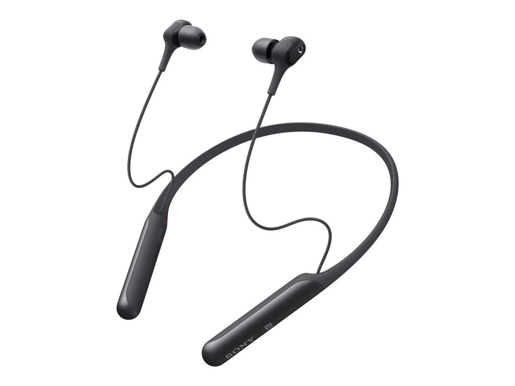 WI-C600N - Earphones with mic - in-ear - behind-the-neck mount - Bluetooth - wireless - NFC - active noise canceling - ebony