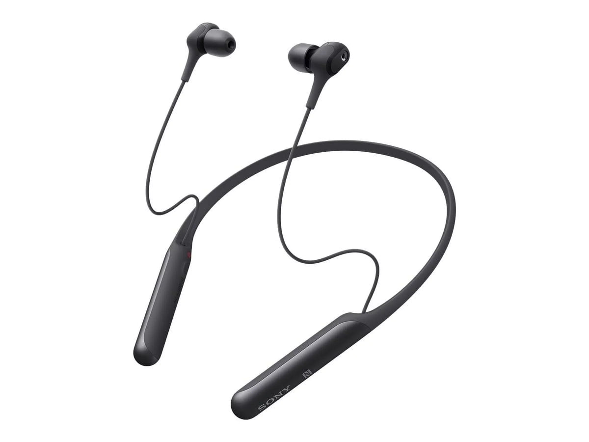 WI-C600N - Earphones with mic - in-ear - behind-the-neck mount - Bluetooth - wireless - NFC - active noise canceling - ebony