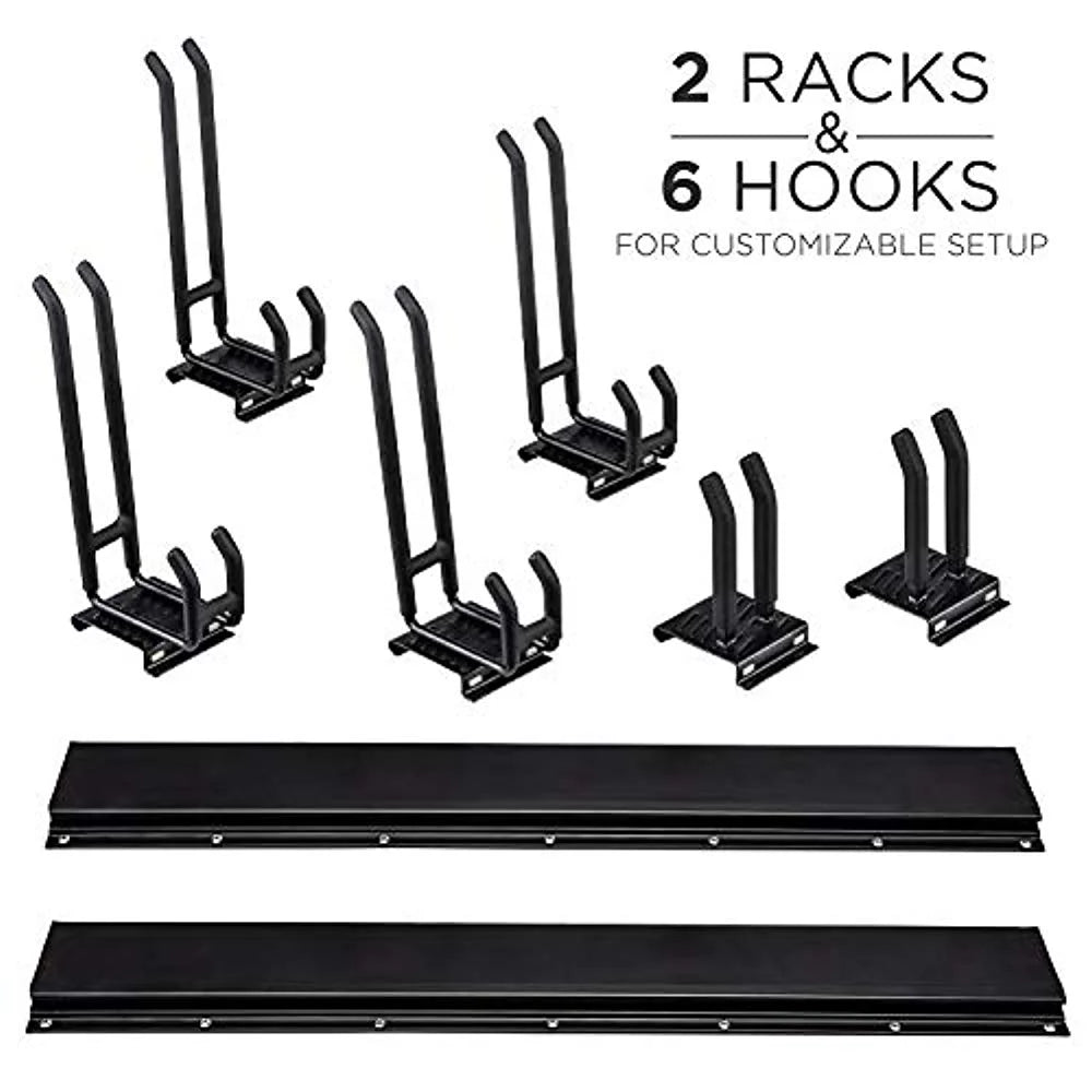 RaxGo Garage Tool Storage Rack, 8 Piece Wall Mounted Garage Organizer