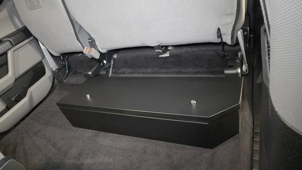 Tuffy Security Products 344-01 Under Seat Lockbox - 2/3 Length; dark; 2015-Current  F150 SuperCrew, 2017-Current  SuperDuty SuperCrew