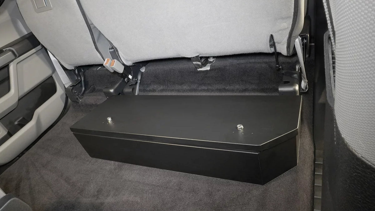 Tuffy Security Products 344-01 Under Seat Lockbox - 2/3 Length; dark; 2015-Current  F150 SuperCrew, 2017-Current  SuperDuty SuperCrew