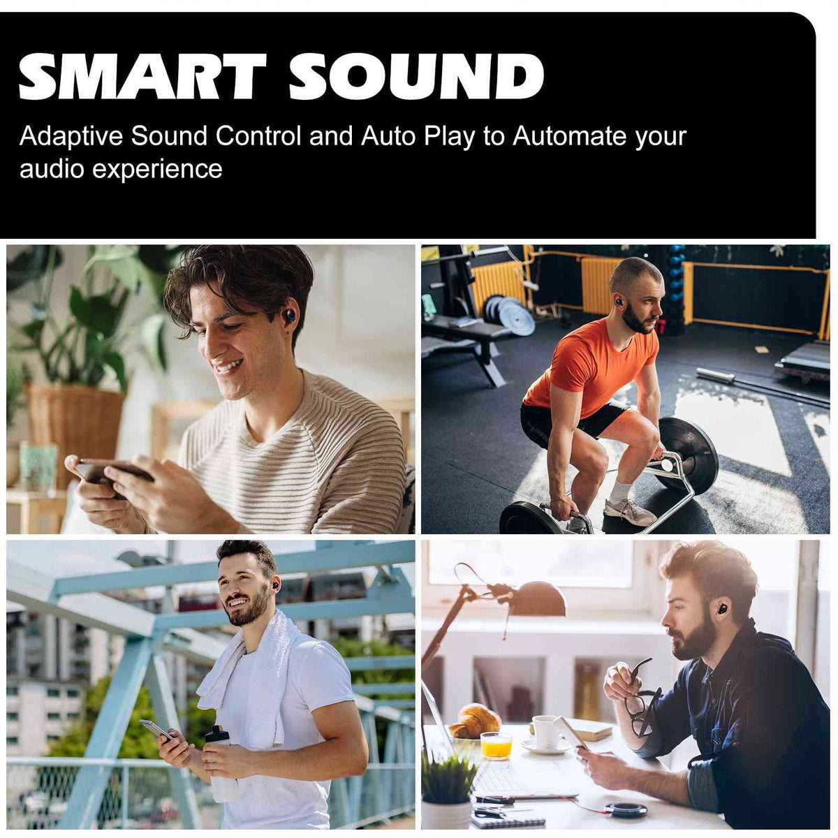 UrbanX True Wireless Bluetooth Earbuds + Charging Case, charcoal, Dual Connect, IPX5 Water Resistance, Bluetooth 5.2 Connection, Balanced, Bass Boost Compatible with  Tab M9
