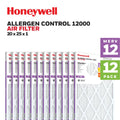Honeywell 20x25x1 MERV 12 Pleated HVAC Furnace Air Filter- 12 Pack