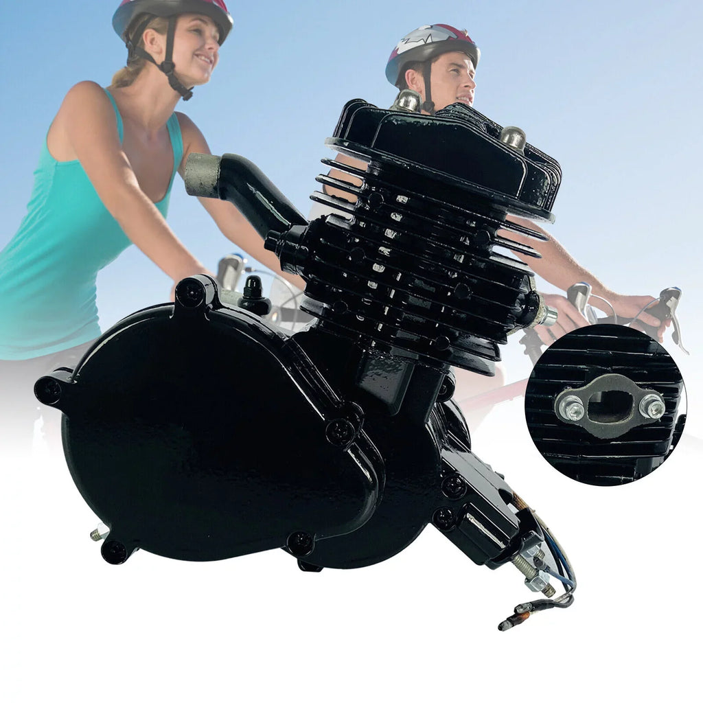 Miumaeov 80cc 2-Stroke Full Assembled Motorized Bike Bicycle Motor Petrol Gas Engine Single Cylinder Air-Cooled dark