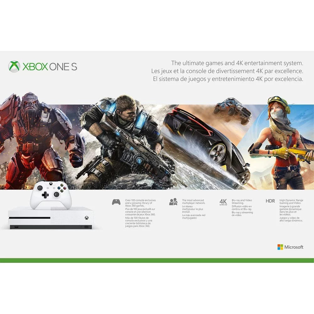 Used Xbox One S Console with Xbox One Wireless Controller 1TB - US/Canada, White